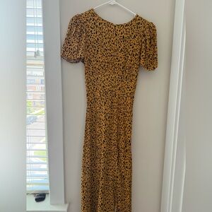 Leopard Print Midi Dress
